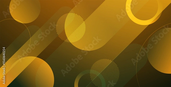 Obraz dynamic abstract yellow liquid color gradient round shape geometric fluid shape background. eps10 vector