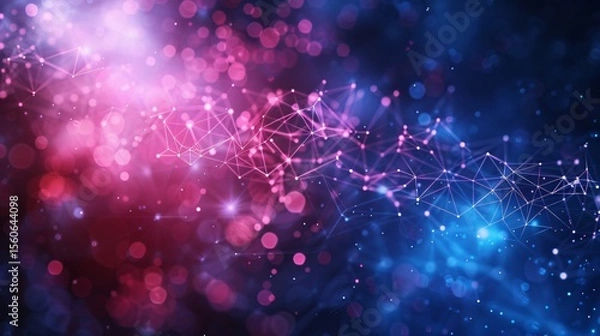 Fototapeta Abstract background blending technology and science, focusing on cloud computing and networking