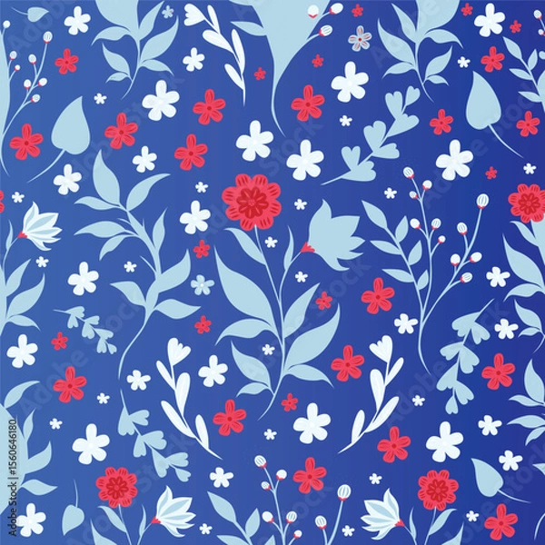 Fototapeta Wildflower Seamless Pattern