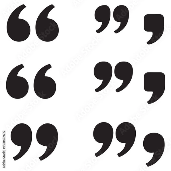 Fototapeta Quote mark collection. Quotation icon set