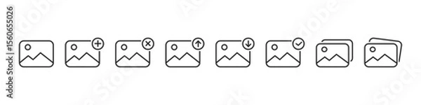 Fototapeta Image icons set for Digital Media Design. Picture icon. Vector