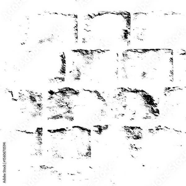 Obraz Rustic grunge texture with grain and stains. Abstract noise background. PNG graphic illustration with transparent background.