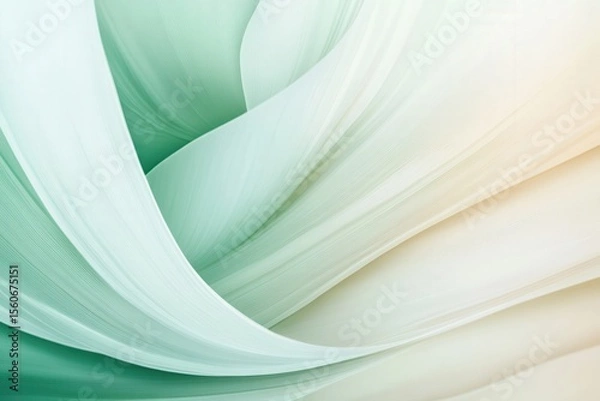 Obraz Soft flowing fabric with subtle gradient on white background