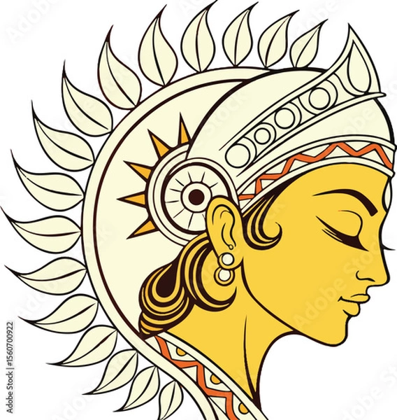 Obraz vector illustration of durga