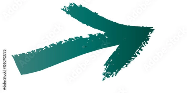 Obraz color arrow pointing upwards created with brush strokes on a white background in a simple design.