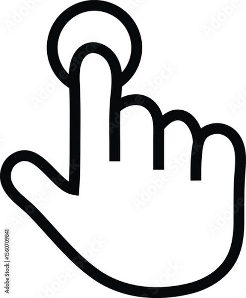 Obraz abestract new hand click design.