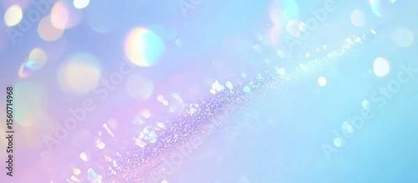 Fototapeta Delicate pastel-toned abstract background with shimmering particles