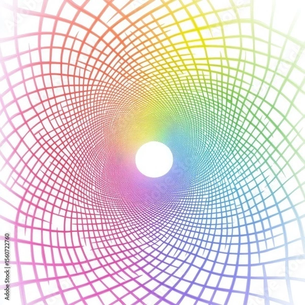 Fototapeta Rainbow spiral grid design