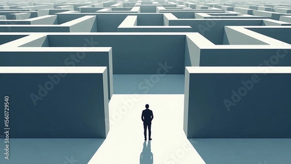 Obraz man in labyrinth