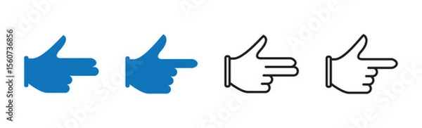 Fototapeta Black finger touch screen gesture vector. Swipe up icon. Outline symbol. Vector eps 10
