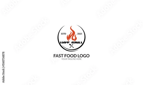 Fototapeta Vector fast food  design fully editable high quality