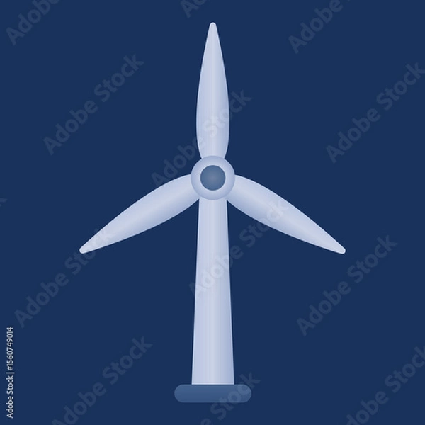 Obraz wind turbine on blue background