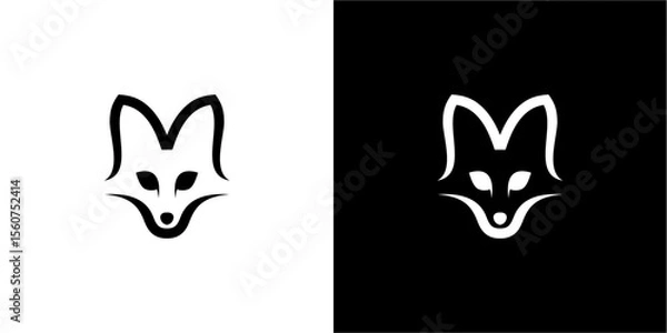 Fototapeta Abstract luxury wolf head logo vector icon	
