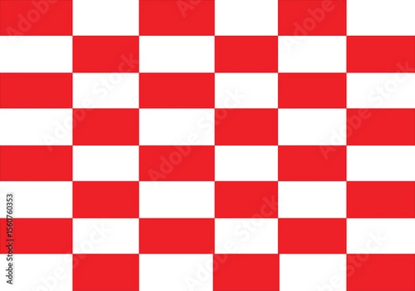 Fototapeta Abstract red and white chess in rectangle shape