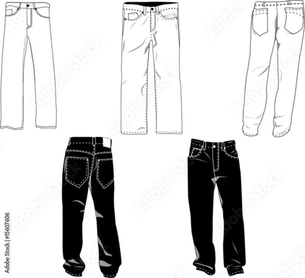 Fototapeta Pants template