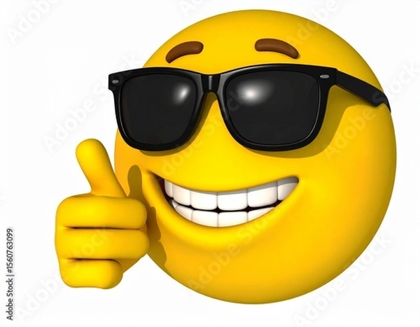 Obraz Thumbs up happy smiley face