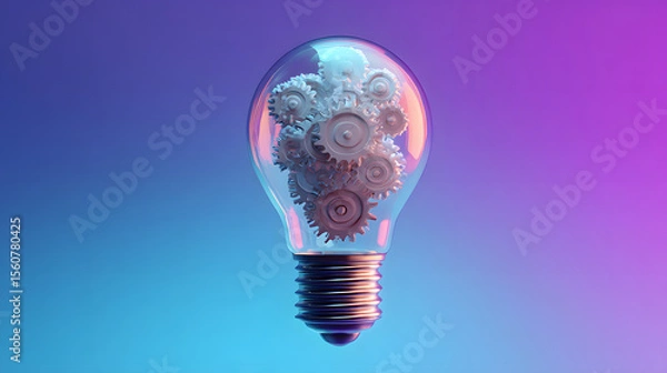 Fototapeta Incandescent Light Bulb on Dark Background for Energy Concepts