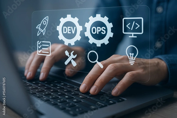 Fototapeta Streamlining Software Development DevOps Practices and Efficiency