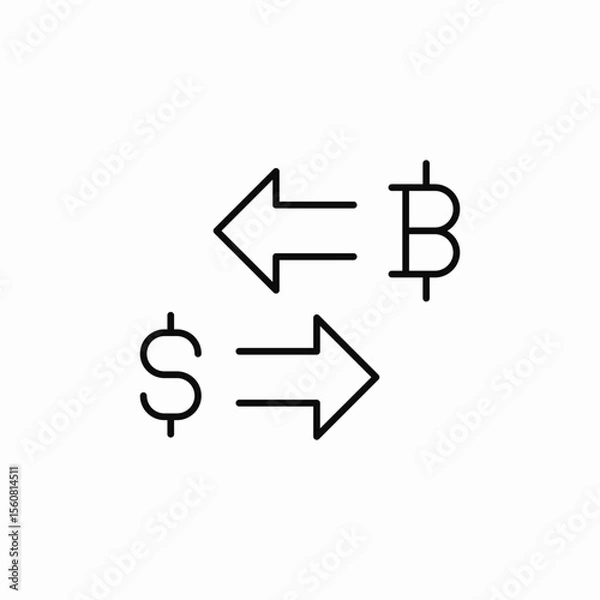 Obraz crypto dollaz currency exchange icon vector 