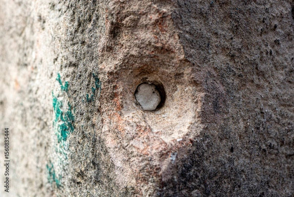 Obraz Wall texture made of beaten cement. Background for projects.