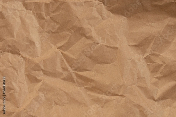 Obraz Brown crumpled paper page
