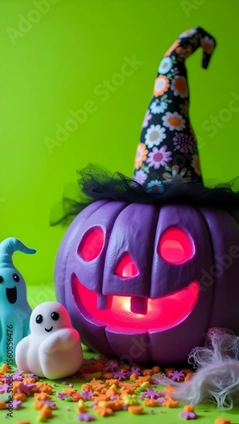 Fototapeta Purple Pumpkin Fun