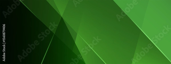 Fototapeta Green abstract template for card or banner. Metal Background with waves and reflections. Illustration of abstract background with a metallic element