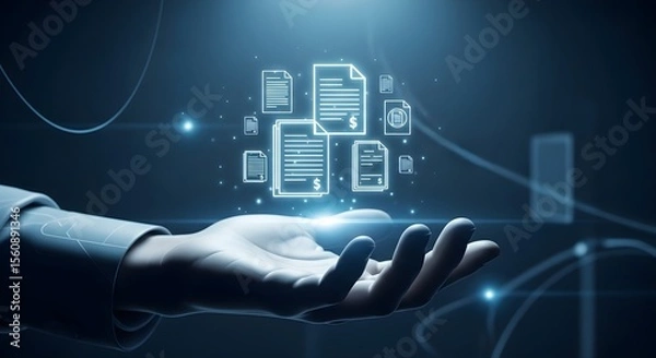 Obraz Digital document management in the palm of your hand.  Secure and efficient.