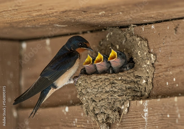 Fototapeta bird in the nest