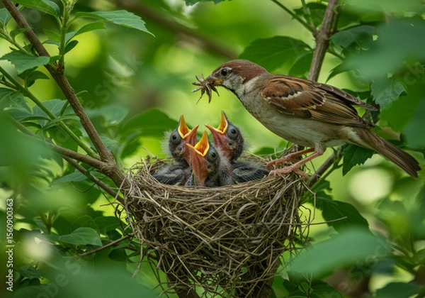 Fototapeta Bird on the nest