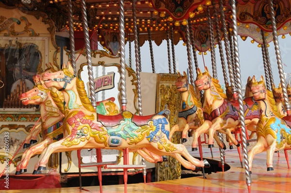 Obraz Wyścig koni karuzeli
