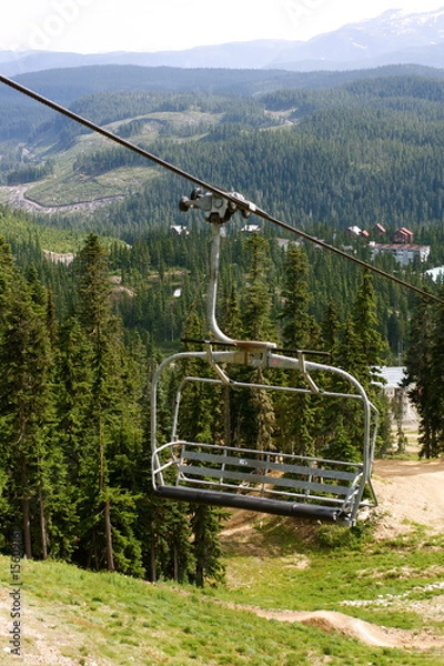 Obraz Empty ski lift chair
