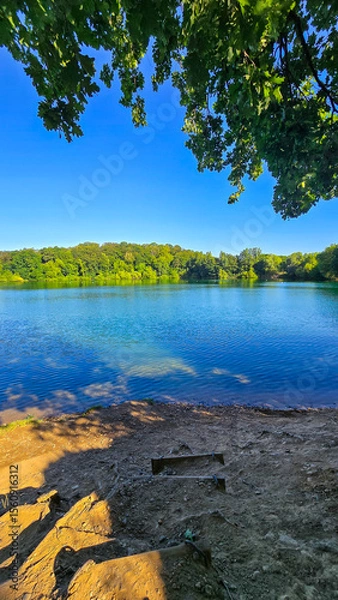 Obraz Kiesgrube Leuben in Dresden Sonnenschein blauer HImmel 