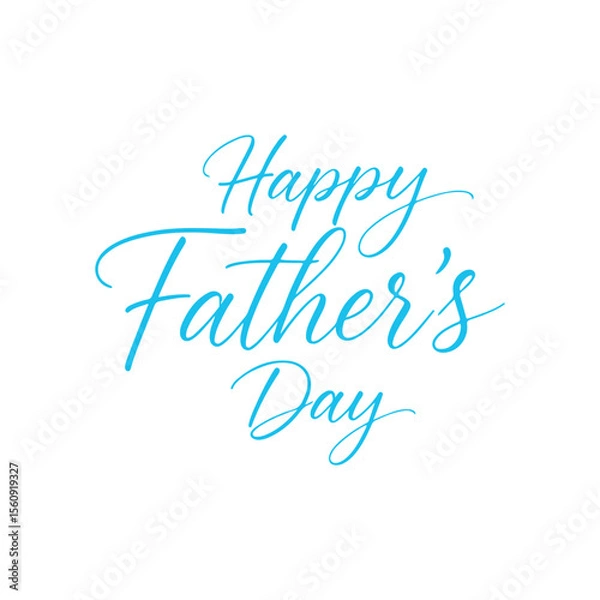 Fototapeta Fathers Day Typography Message Vector Illustration