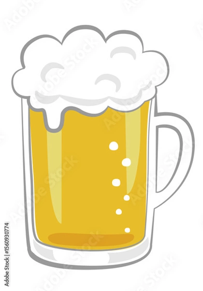 Obraz アルコール飲料_ビール（ジョッキ）