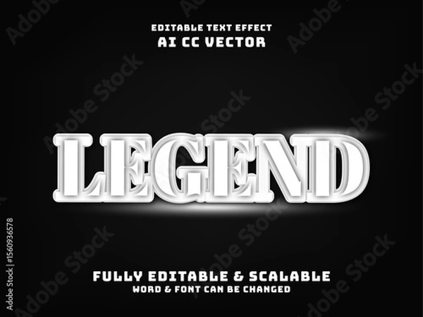 Fototapeta Creative editable legend vintage text effect vector