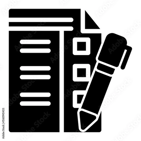 Obraz Compliance Verification Checklist from the Business Automation icon collection (Solid style)