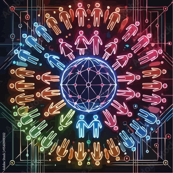 Fototapeta 
image representing the union between people 10