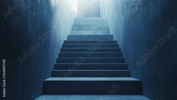 Fototapeta stairs up with light above background 4