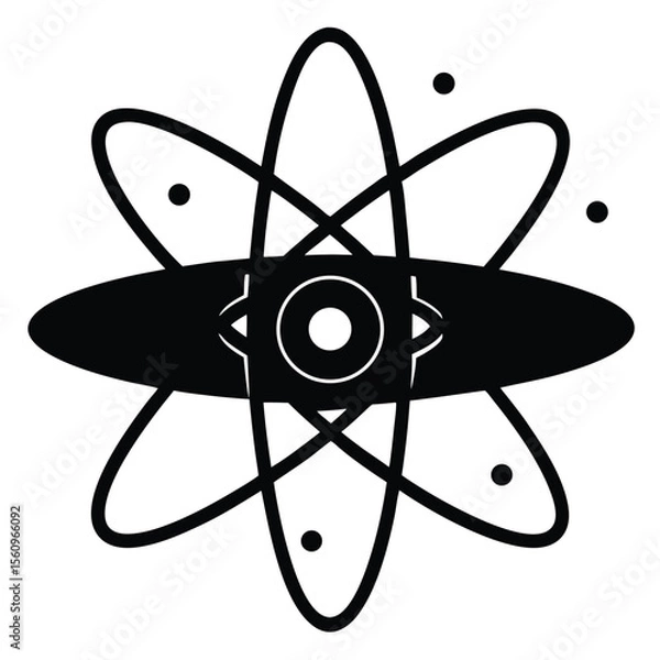 Fototapeta physicist element isolated space exploration diagram on white background