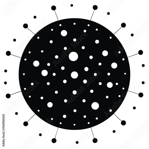 Fototapeta physicist element isolated tachyon particle model on white background