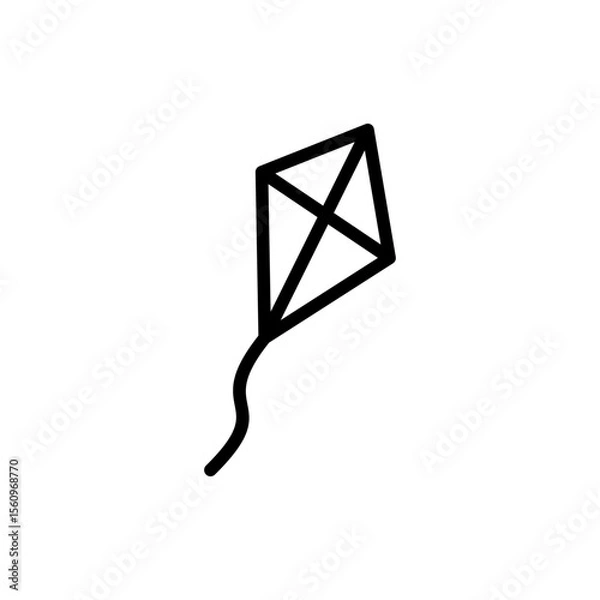 Fototapeta Kite icon symbol for apps and websites. kite sign and symbol