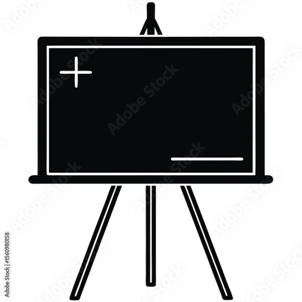 Fototapeta Mathematician element isolated school math board on white background