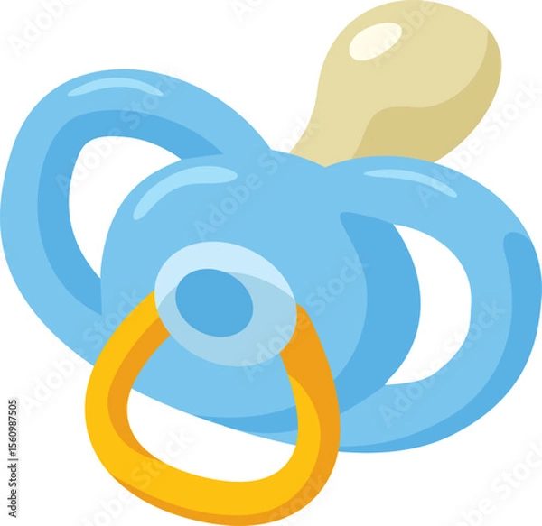 Fototapeta 青色のベビー用おしゃぶりのイメージイラスト