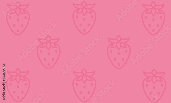 Fototapeta Strawberry Pattern, Pink Background, and Fruit Design