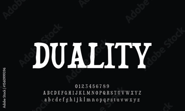 Fototapeta Attractive elegant Duality serif alphabet display font vector with ligature style