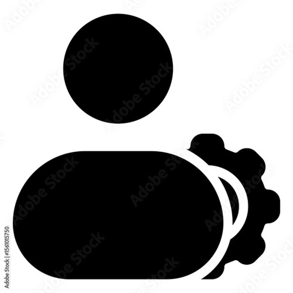 Fototapeta Account Icon in Solid Style