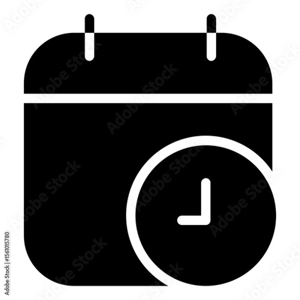 Fototapeta Appointment Icon in Solid Style