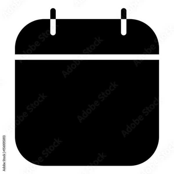 Fototapeta Calendar Icon in Solid Style