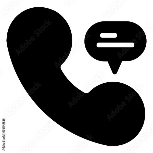 Fototapeta Call  Icon in Solid Style